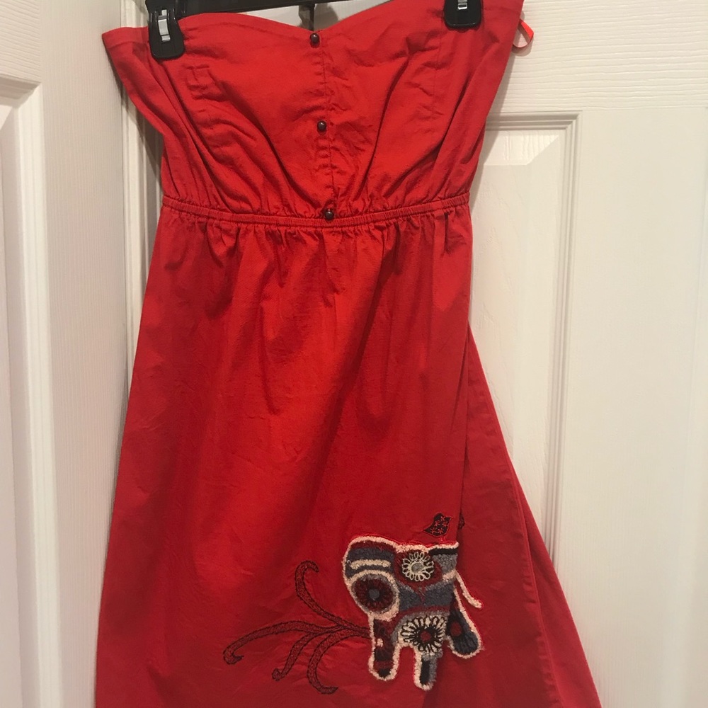 Judith March Red strapless Elephant Dress size sm